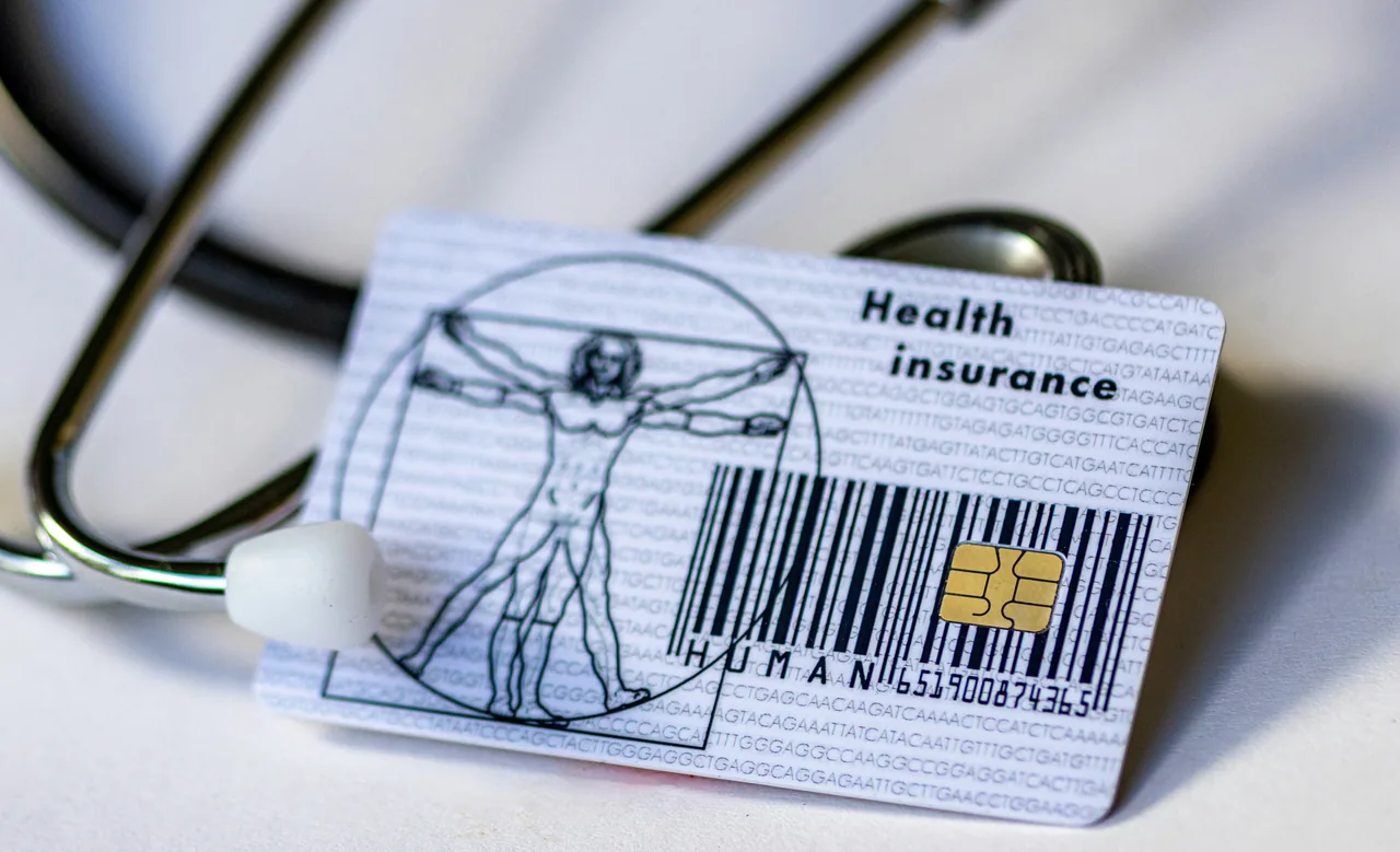 A health card and a stethoscope